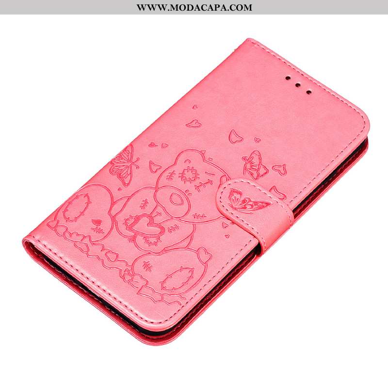 Capas Huawei Y6 2020 Couro 2020 Telemóvel Vermelho Rosa Malha Tendencia Venda