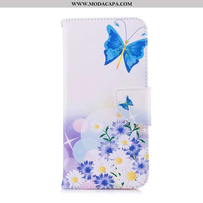 Capa Huawei Y6 2020 Protetoras Pintado Roxa 2020 Telemóvel Couro Cover Barato