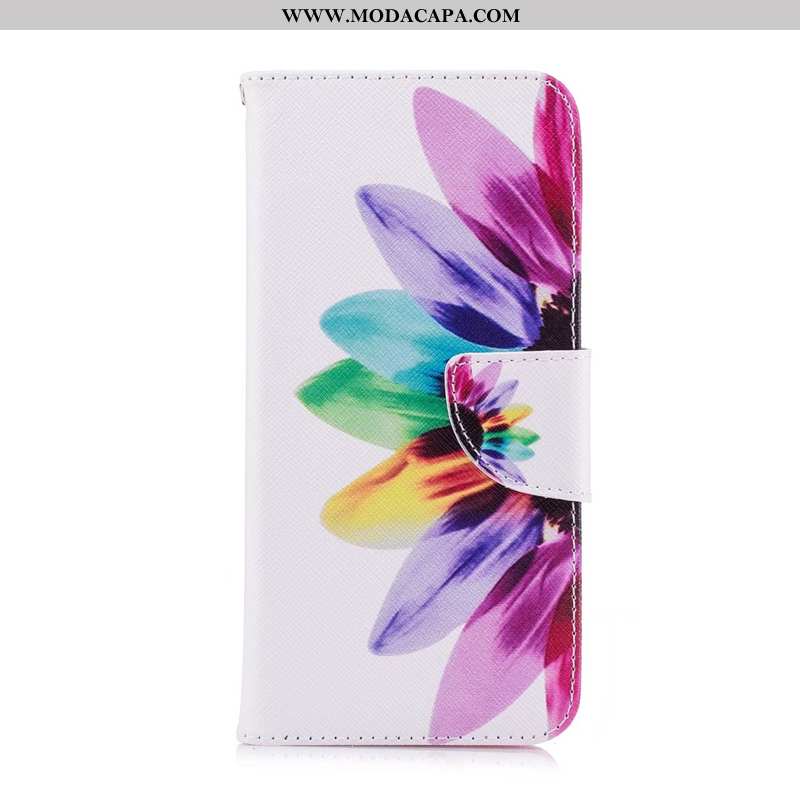 Capa Huawei Y6 2020 Protetoras Pintado Roxa 2020 Telemóvel Couro Cover Barato