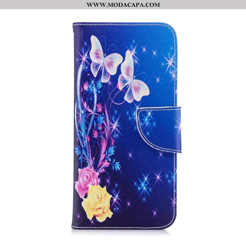 Capa Huawei Y6 2020 Protetoras Pintado Roxa 2020 Telemóvel Couro Cover Barato