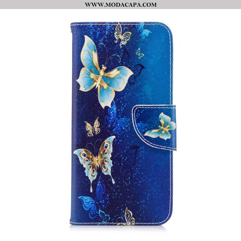 Capa Huawei Y6 2020 Protetoras Pintado Roxa 2020 Telemóvel Couro Cover Barato