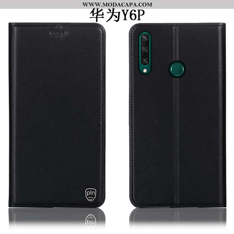 Capas Huawei Y6p Couro Genuíno Antiqueda Completa Cover Amarela Protetoras Venda