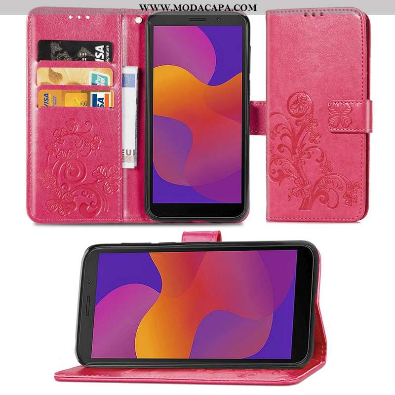 Capas Huawei Y6p Couro Completa Cases Antiqueda Telemóvel Cover Rosa Online