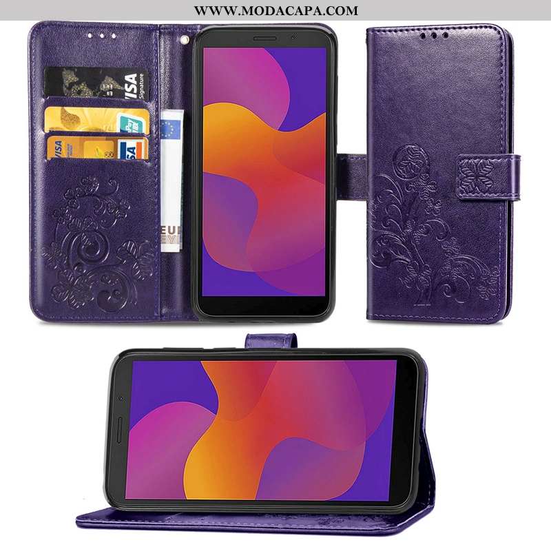 Capas Huawei Y6p Couro Completa Cases Antiqueda Telemóvel Cover Rosa Online