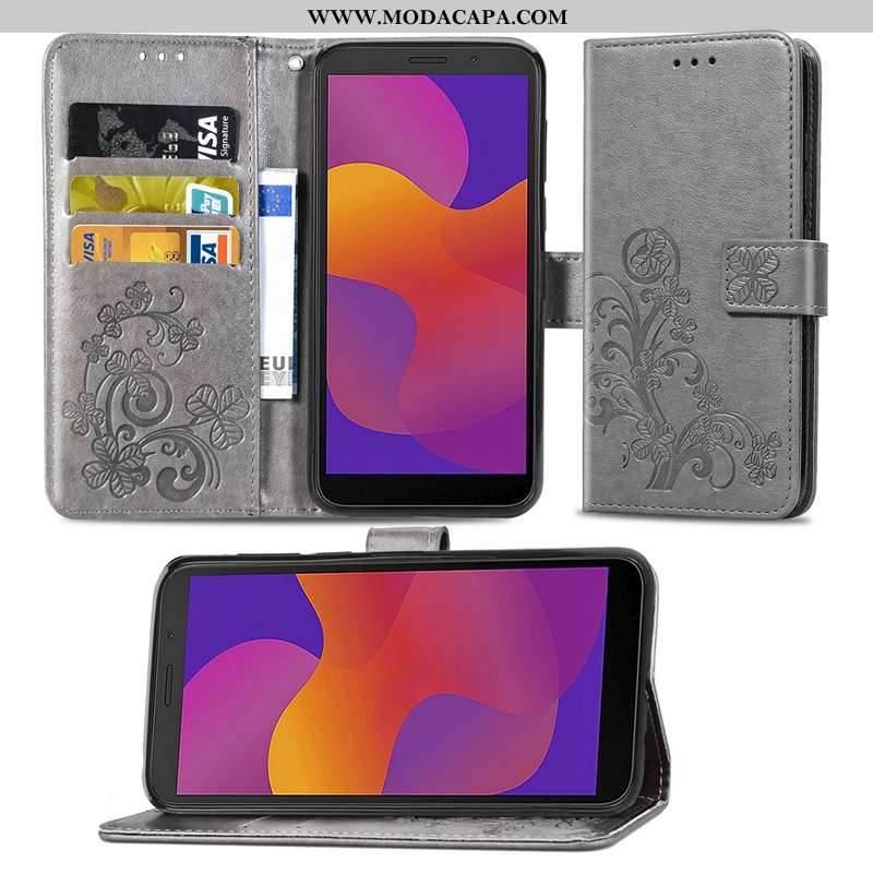 Capas Huawei Y6p Couro Completa Cases Antiqueda Telemóvel Cover Rosa Online