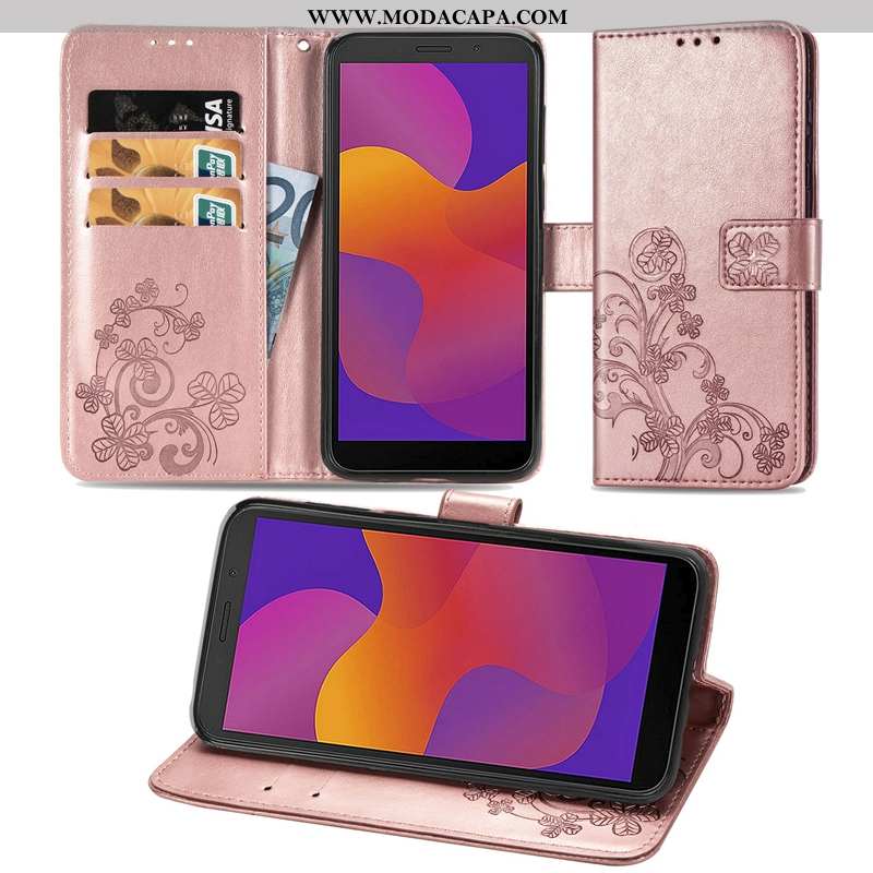 Capas Huawei Y6p Couro Completa Cases Antiqueda Telemóvel Cover Rosa Online