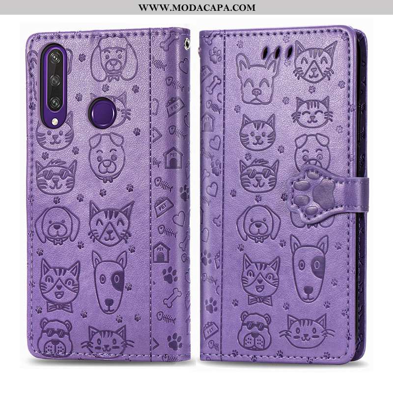 Capa Huawei Y6p Protetoras Floral Cachorro Capas Couro Gato Roxa Online