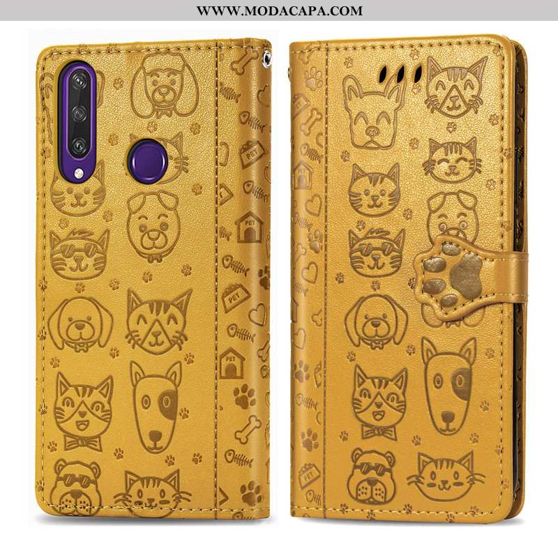 Capa Huawei Y6p Protetoras Floral Cachorro Capas Couro Gato Roxa Online