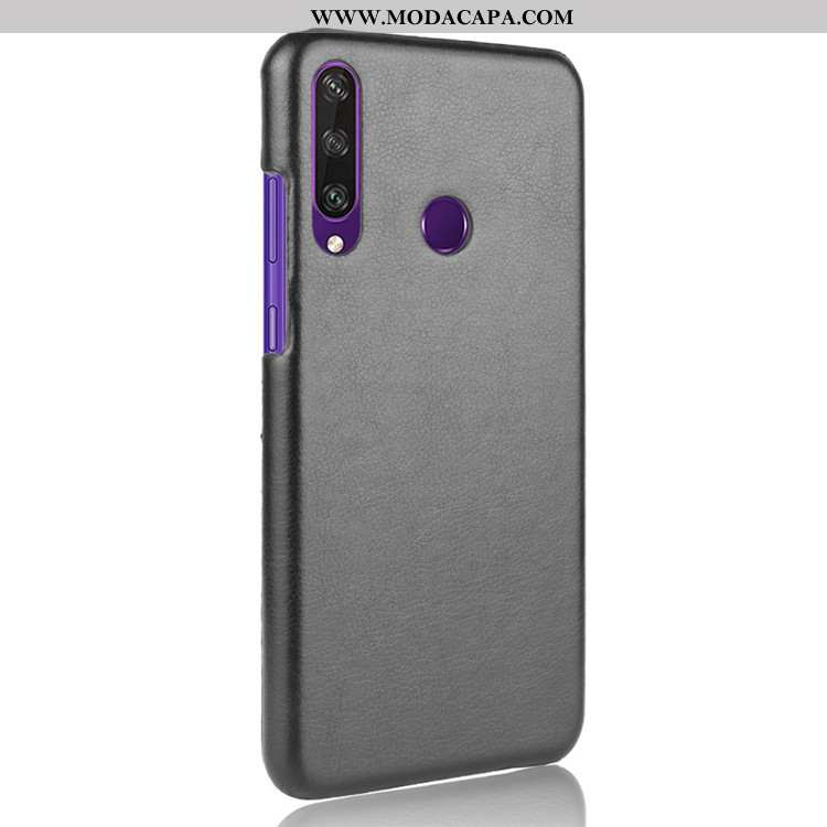 Capas Huawei Y6p Couro Cases Resistente Preto Protetoras Telemóvel Barato