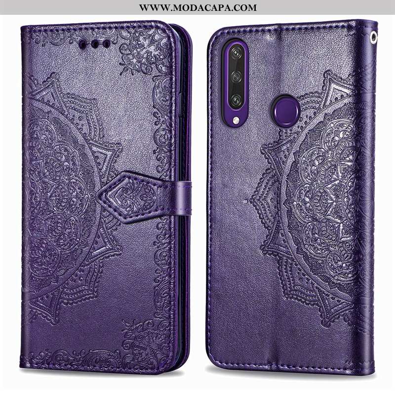 Capa Huawei Y6p Couro Verde Cases Capas Telemóvel Antiqueda Cover Barato