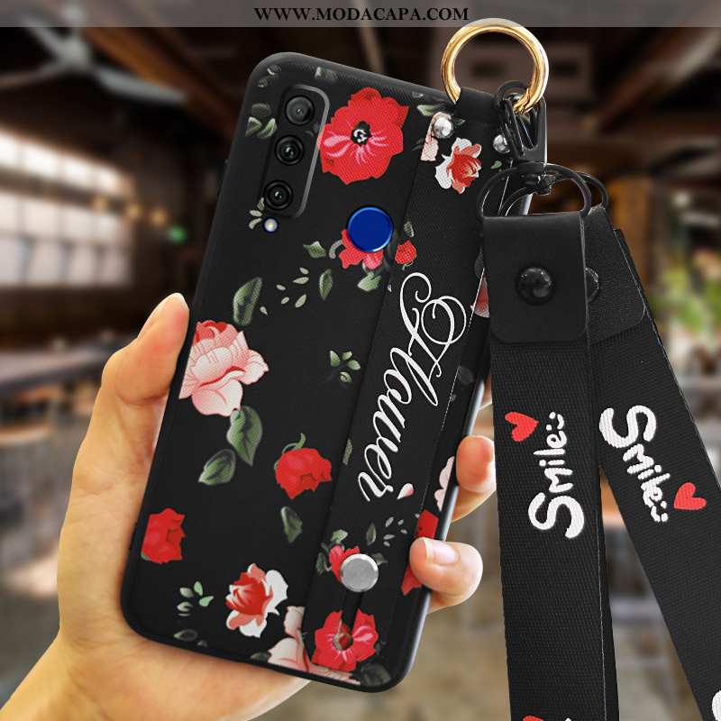 Capas Huawei Y6p Cordao Branco Malha Vermelho Soft Personalizada Baratos