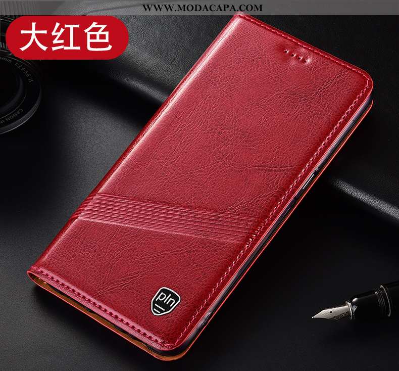 Capa Huawei Y6p Protetoras Cases Couro Legitimo Cor De Vinho Cover Antiqueda Capas Baratos