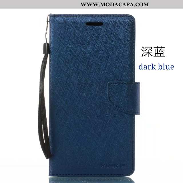 Capas Huawei Y6s Carteira Azul Escuro Cover Telemóvel 2020 Baratas