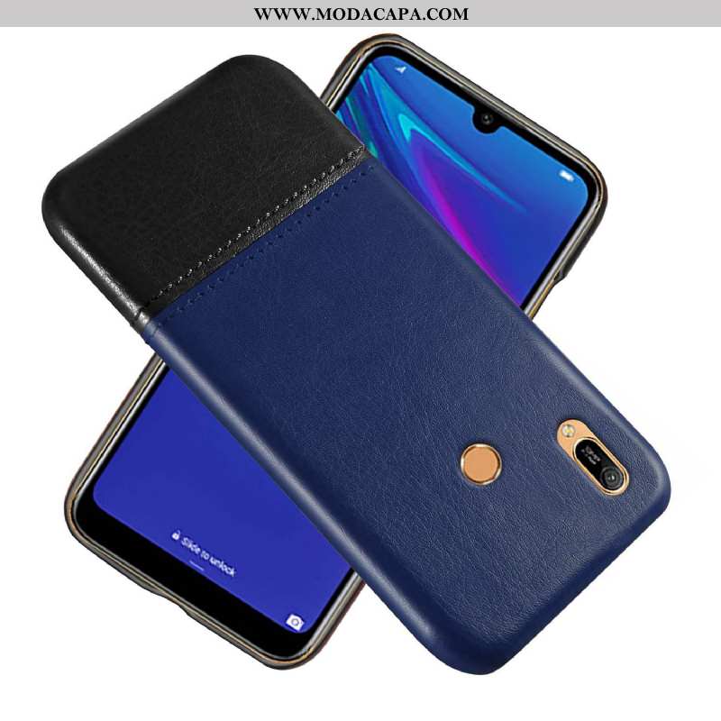 Capas Huawei Y6s Estiloso Negócio Colorblock Telemóvel Antiqueda Protetoras Barato