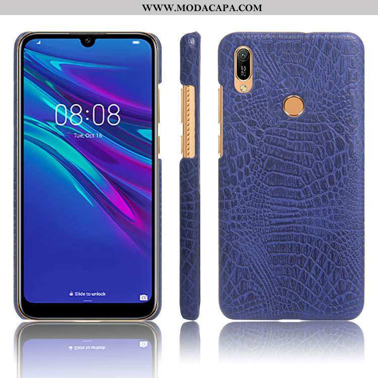 Capas Huawei Y6s Protetoras Couro Crocs Preto Telemóvel Business Promoção