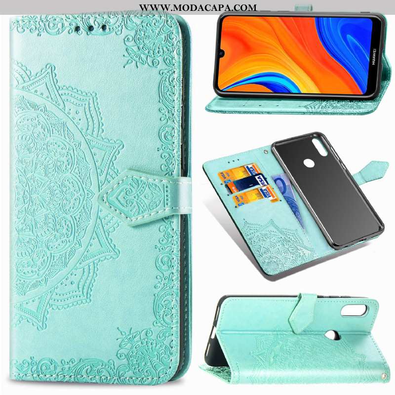 Capa Huawei Y6s Protetoras Completa Couro Verde Criativas Cases Telemóvel Comprar