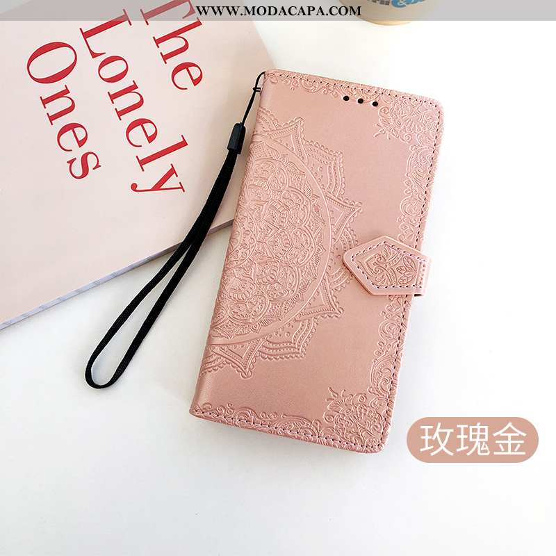 Capas Huawei Y7 2020 Couro Cover Soft Cases Rosa Telemóvel Baratos