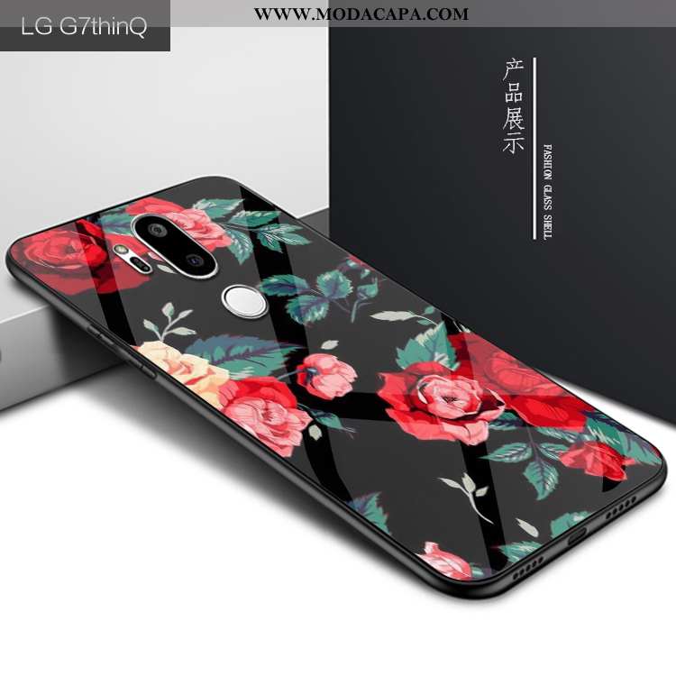 Capas Lg G7 Thinq Criativas Roxa Protetoras Vidro Telemóvel Estilosas Simples Barato