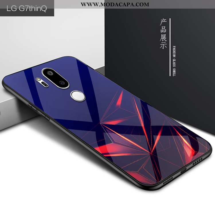 Capas Lg G7 Thinq Criativas Roxa Protetoras Vidro Telemóvel Estilosas Simples Barato