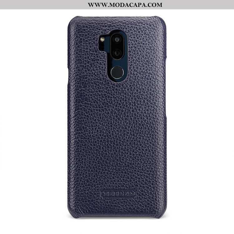 Capa Lg G7 Thinq Protetoras Branco Couro Cases Criativas Simples Telemóvel Baratos