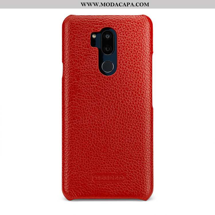 Capa Lg G7 Thinq Protetoras Branco Couro Cases Criativas Simples Telemóvel Baratos