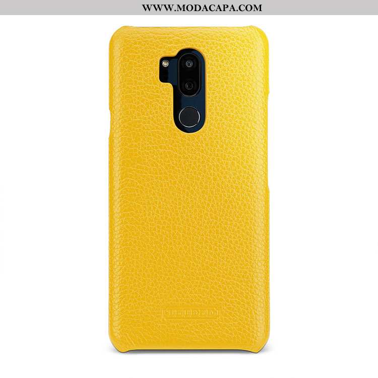 Capa Lg G7 Thinq Protetoras Branco Couro Cases Criativas Simples Telemóvel Baratos