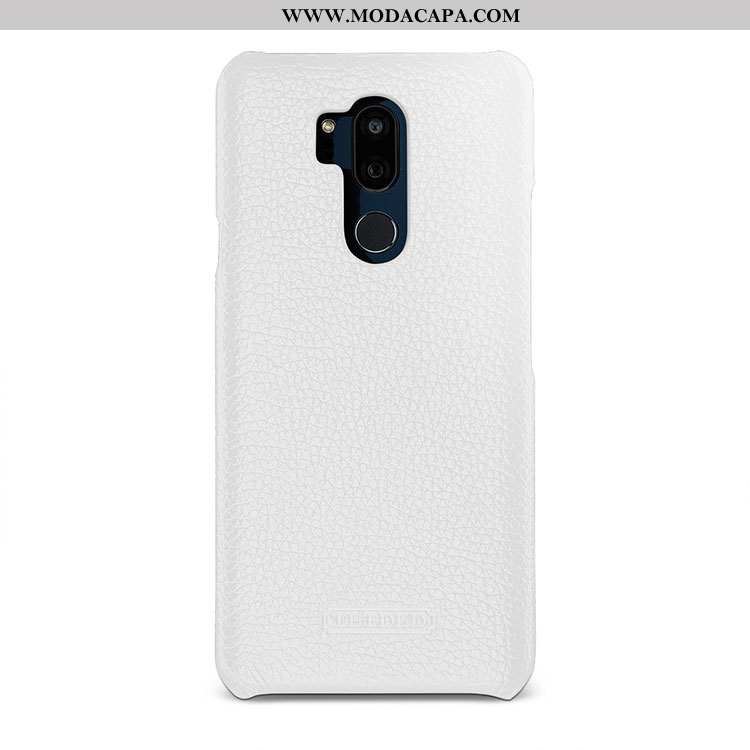 Capa Lg G7 Thinq Protetoras Branco Couro Cases Criativas Simples Telemóvel Baratos