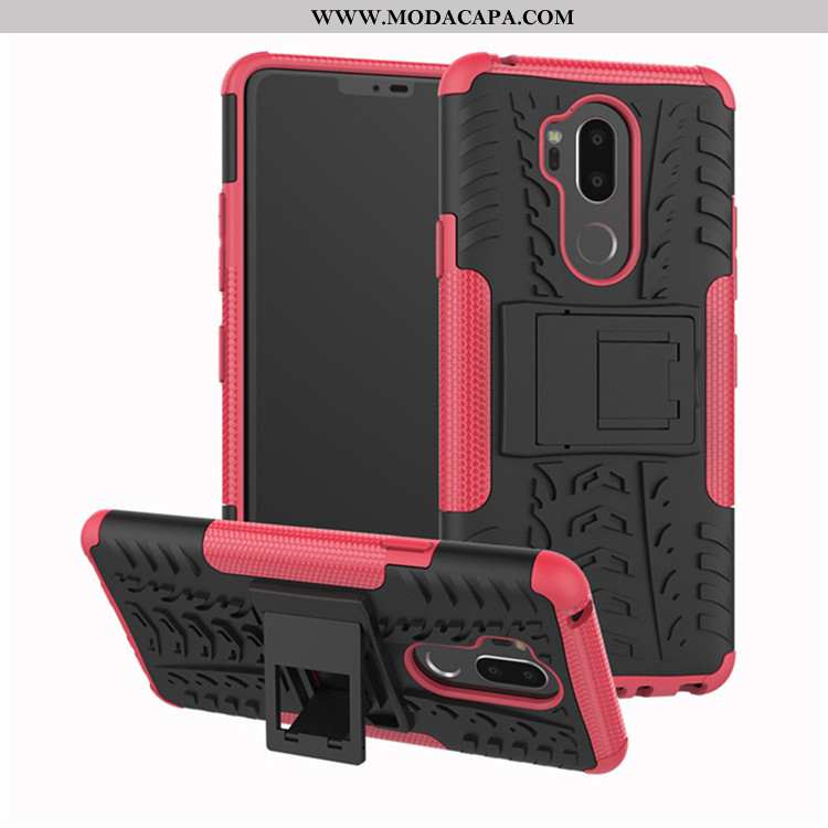 Capa Lg G7 Thinq Protetoras Telemóvel Suporte Antiqueda Cases Preto Completa Venda