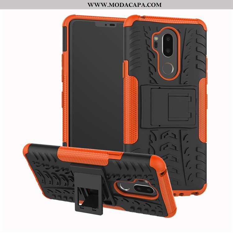 Capa Lg G7 Thinq Protetoras Telemóvel Suporte Antiqueda Cases Preto Completa Venda