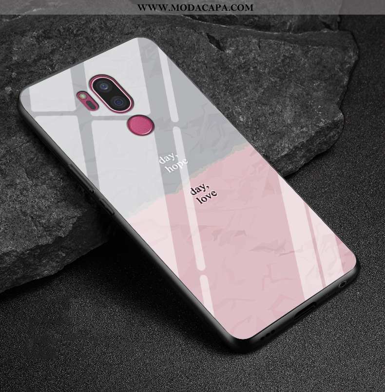 Capas Lg G7 Thinq Criativas Aço Estiloso Cases Vermelho Telemóvel Online