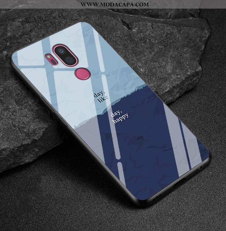 Capas Lg G7 Thinq Criativas Aço Estiloso Cases Vermelho Telemóvel Online