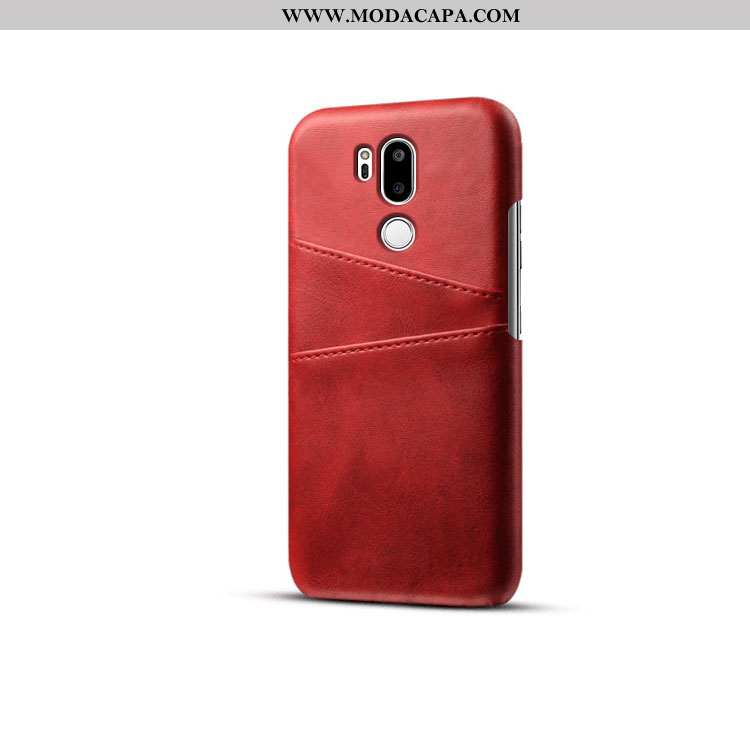 Capa Lg G7 Thinq Couro Protetoras Preto Telemóvel Capas Cases Tendencia Baratos