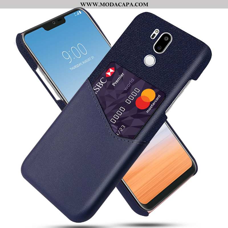 Capa Lg G7 Thinq Couro Protetoras Preto Telemóvel Capas Cases Tendencia Baratos