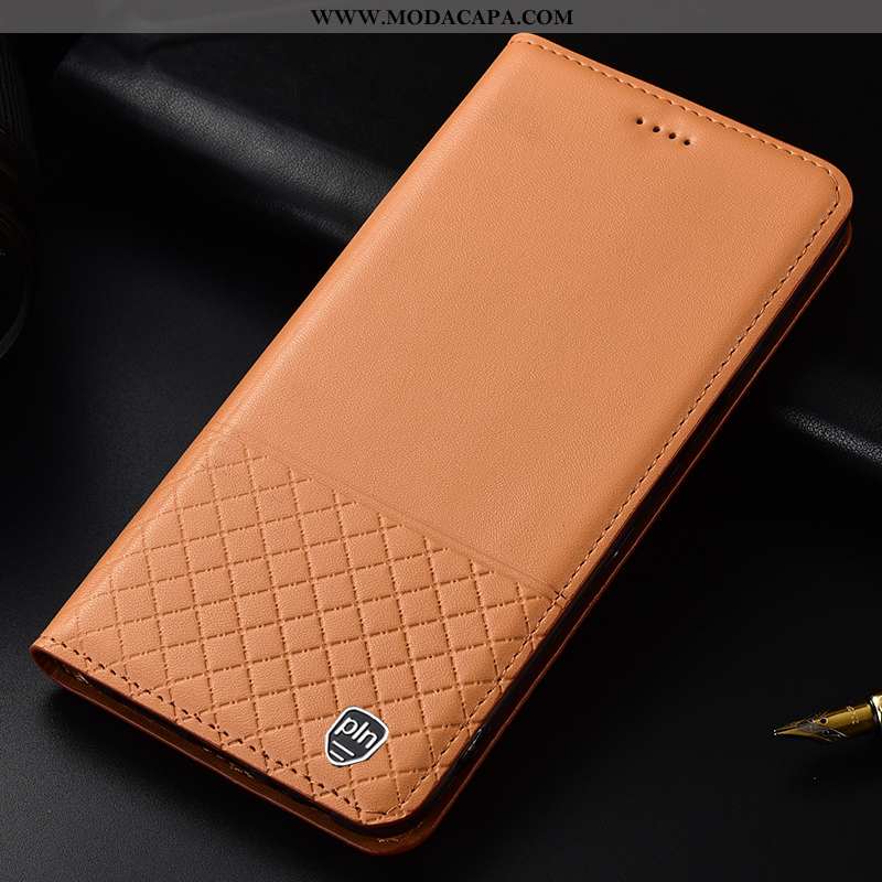 Capas Lg K11 Protetoras Cases Couro Antiqueda Cover Amarelo Couro Legitimo Promoção