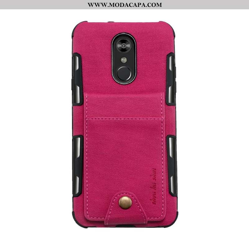 Capas Lg Q Stylus Criativas Telemóvel Couro Vermelho Comprar