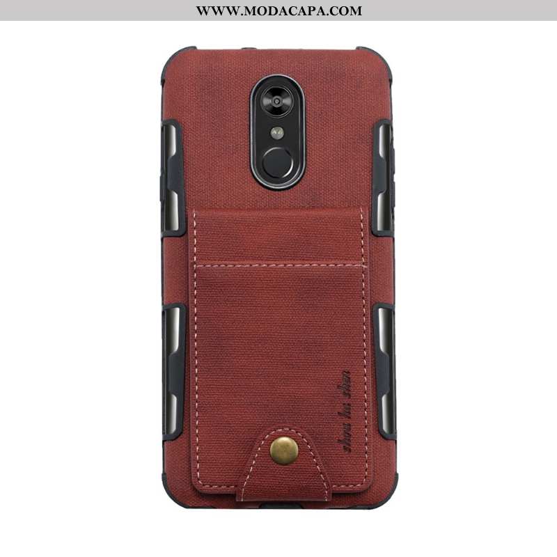 Capas Lg Q Stylus Criativas Telemóvel Couro Vermelho Comprar