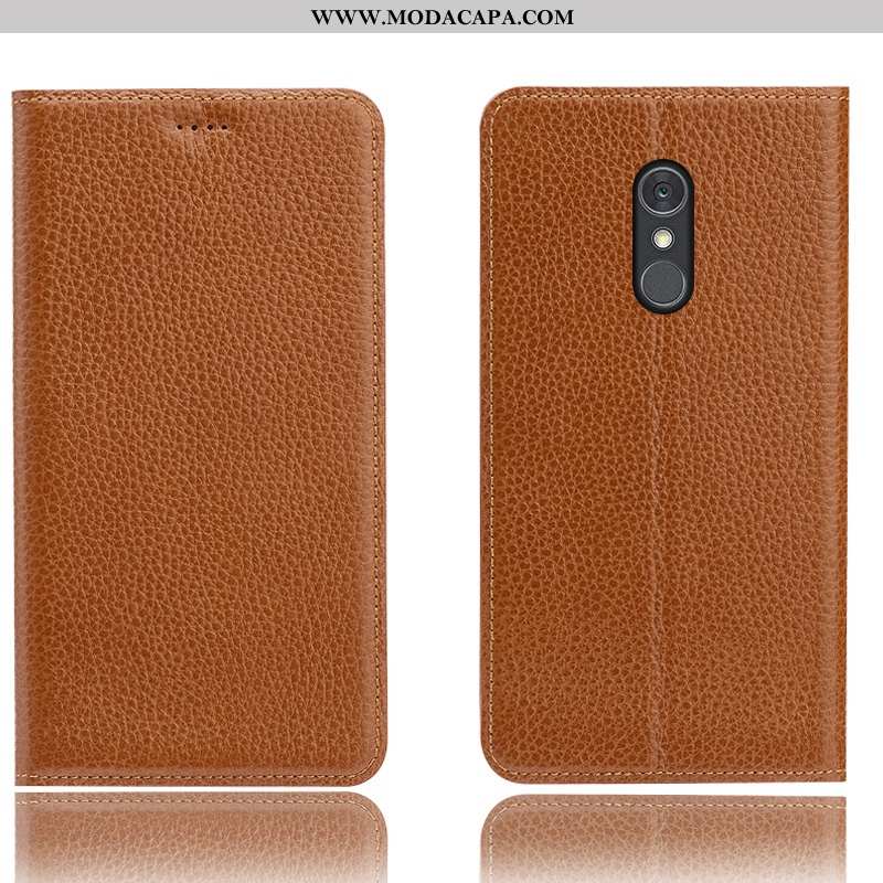 Capas Lg Q Stylus Protetoras Cases Antiqueda Marrom Telemóvel Couro Legitimo Promoção