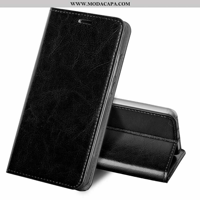 Capa Lg Q6 Couro Legitimo Cover Capas Marrom Couro Protetoras Completa Promoção