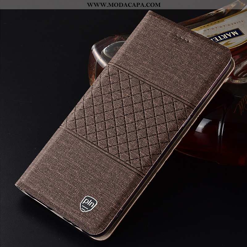 Capa Lg Q6 Linho Protetoras Cases Cinza Couro Antiqueda Capas Baratas