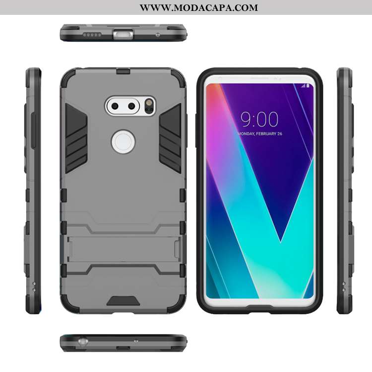 Capas Lg V30 Criativas Telemóvel Silicone Suporte Preto Invisivel Online