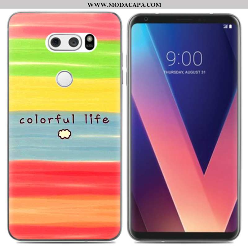 Capas Lg V30 Soft Cases Telemóvel Criativas Pu Pequena Barato