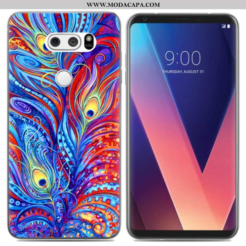 Capas Lg V30 Soft Cases Telemóvel Criativas Pu Pequena Barato