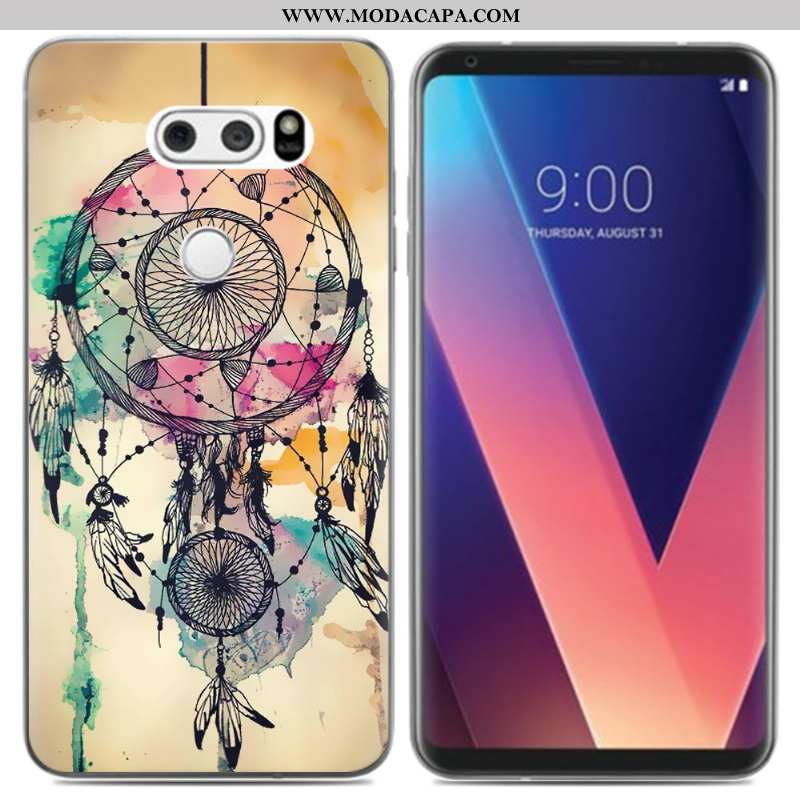 Capas Lg V30 Soft Cases Telemóvel Criativas Pu Pequena Barato