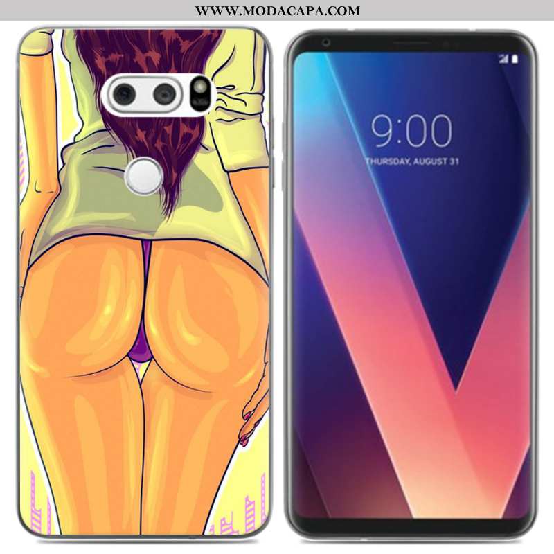 Capas Lg V30 Soft Cases Telemóvel Criativas Pu Pequena Barato