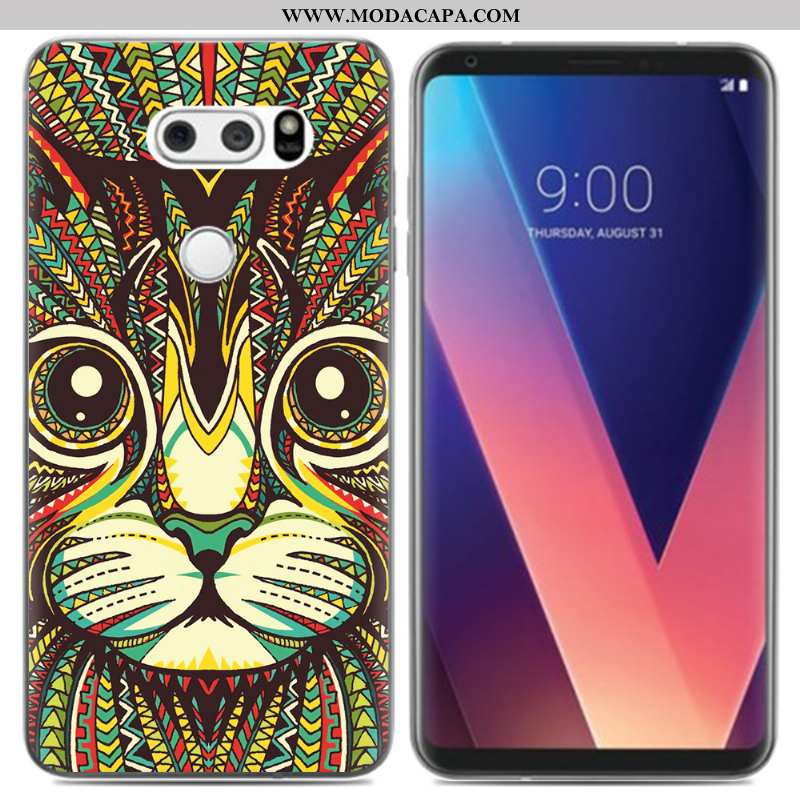 Capas Lg V30 Soft Cases Telemóvel Criativas Pu Pequena Barato