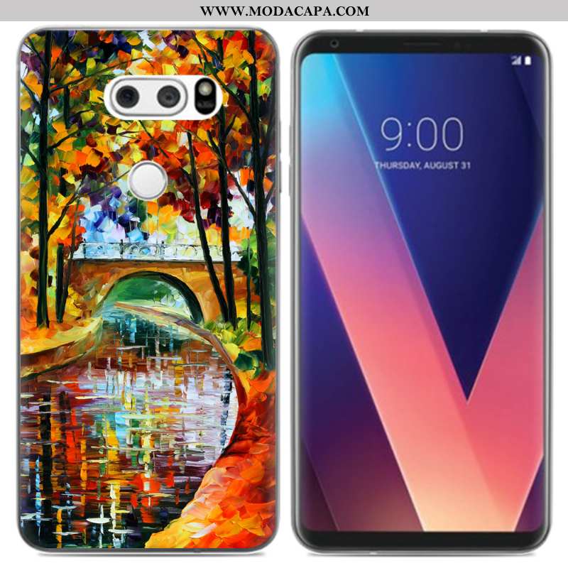 Capas Lg V30 Soft Cases Telemóvel Criativas Pu Pequena Barato