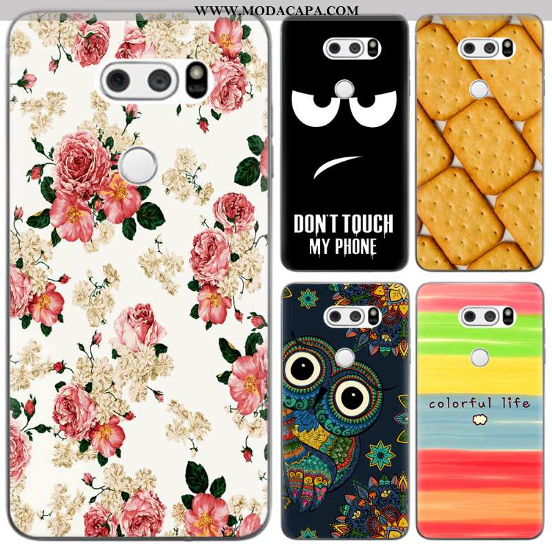 Capas Lg V30 Soft Cases Telemóvel Criativas Pu Pequena Barato