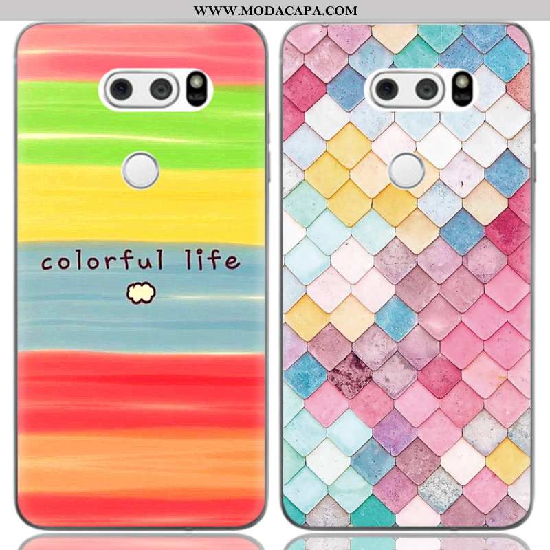 Capas Lg V30 Soft Cases Telemóvel Criativas Pu Pequena Barato