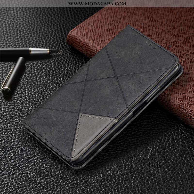 Capa Lg V30 Couro Cover Automatico Cases Protetoras Completa Preto Barato