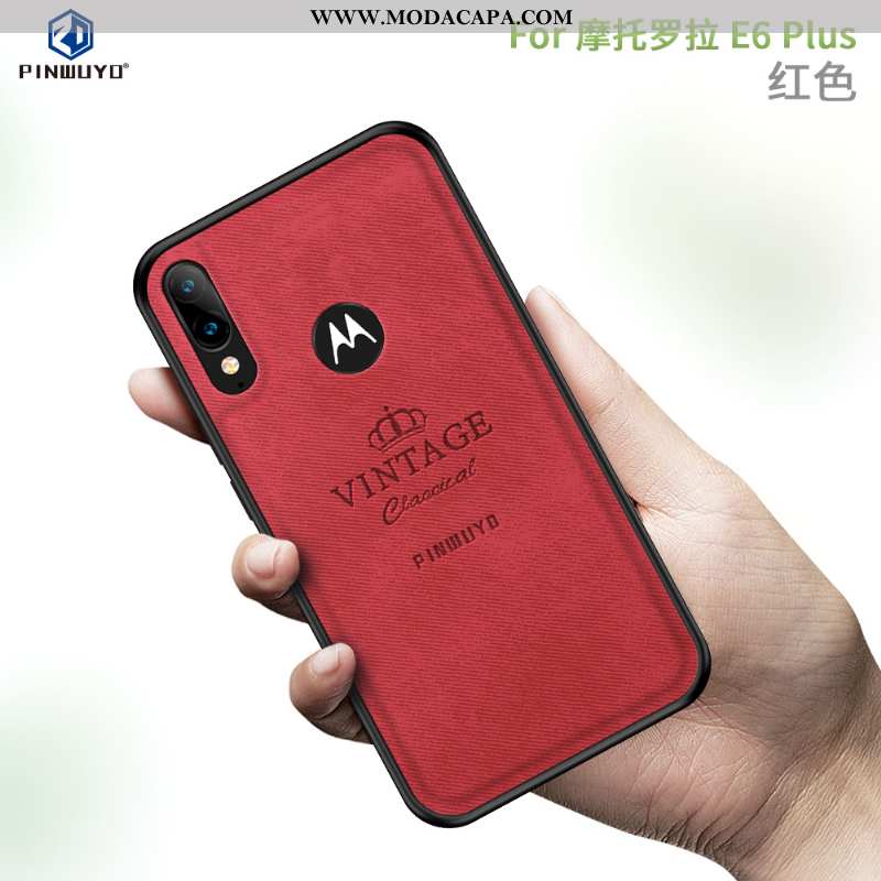 Capas Moto E6 Plus Protetoras Cases Completa Sem Tecido Vermelho Venda